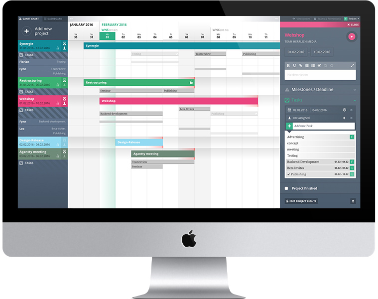 Mobile Gantt Chart