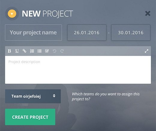 Agantty Projectmanagement - Add Project